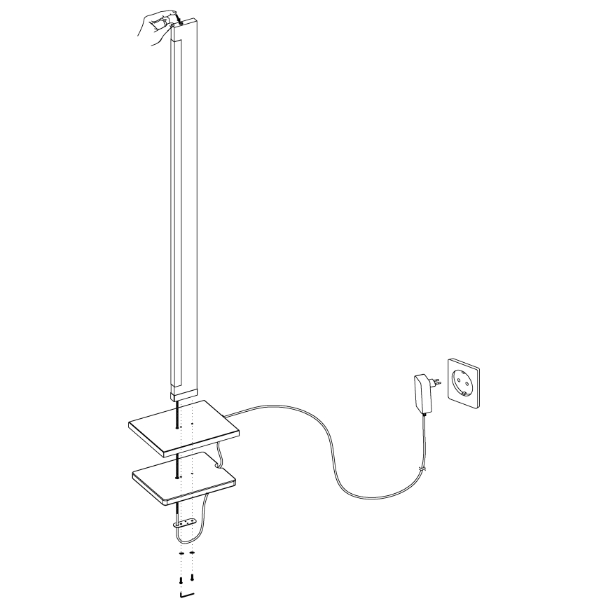 Eglo - Светодиодный сенсорный торшер с регулированием яркости CAMACHO LED/22W/230V