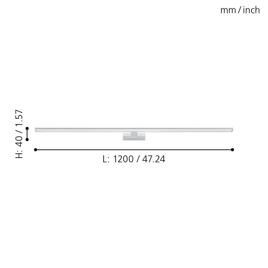 Eglo - Светодиодная подсветка для зеркала в ванной комнате LED/14W/230V 4000K 120 см IP44