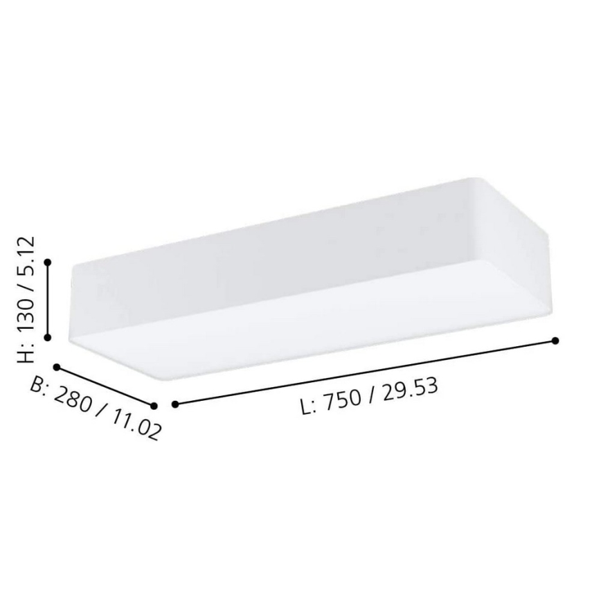 Eglo 99298 - Потолочный светильник POSADERRA 3xE27/28W/230V