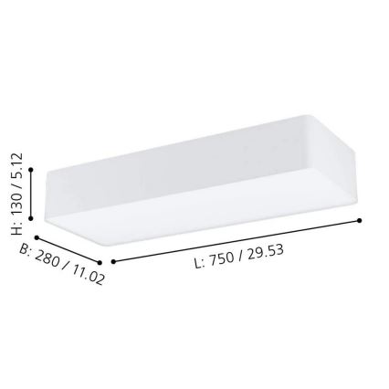 Eglo 99298 - Потолочный светильник POSADERRA 3xE27/28W/230V