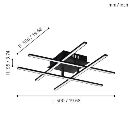Eglo 99316 - Светодиодный потолочный светильник LASANA LED/5.2W/230V