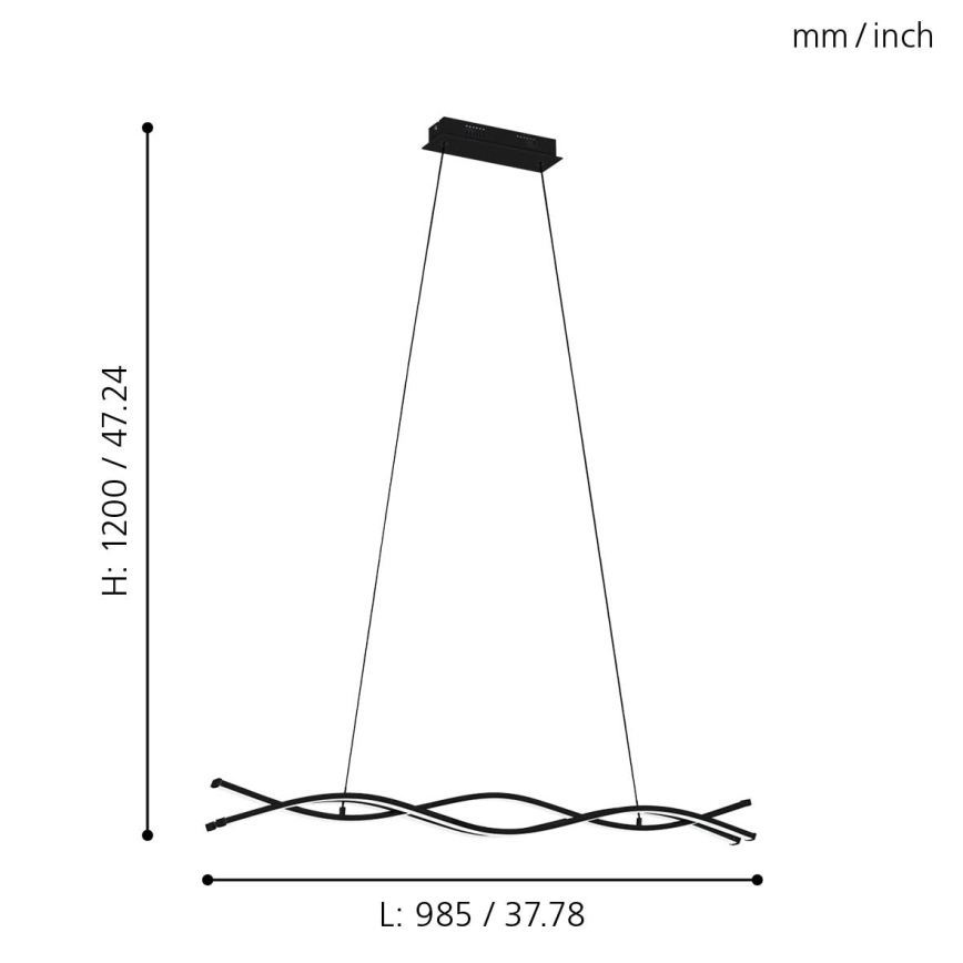 Eglo - Світлодіодний стельовий світильник LED/36W/230V