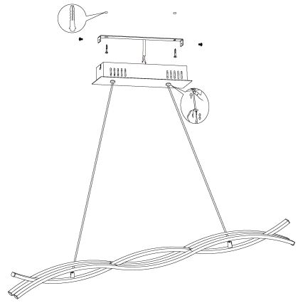 Eglo - Світлодіодний стельовий світильник LED/36W/230V