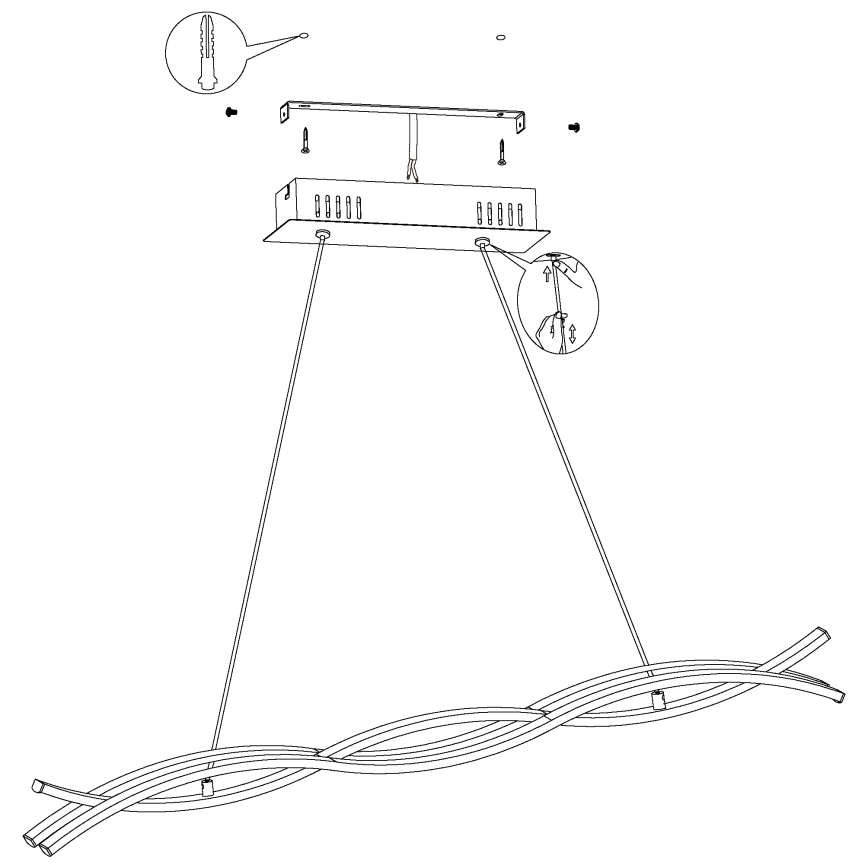 Eglo - Світлодіодний стельовий світильник LED/36W/230V
