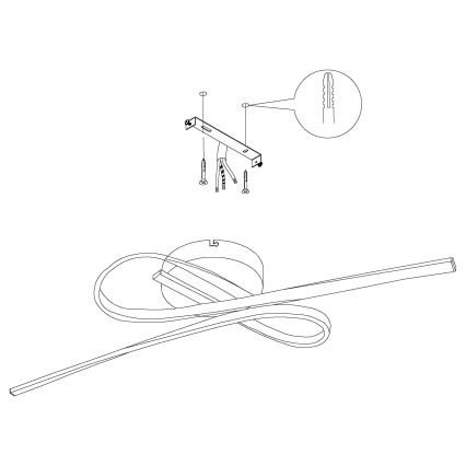 Eglo 99323 - Светодиодный потолочный светильник SELVINA LED/21W/230V