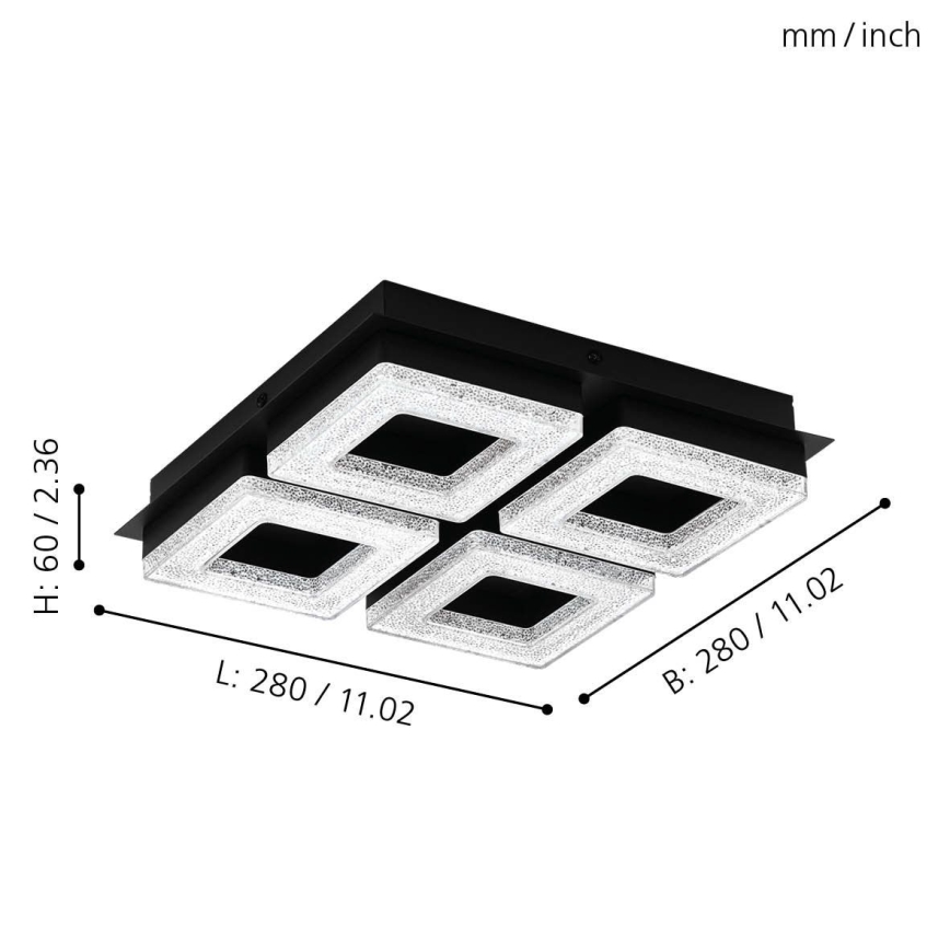 Eglo - Світлодіодний стельовий світильник 4xLED/4W/230V