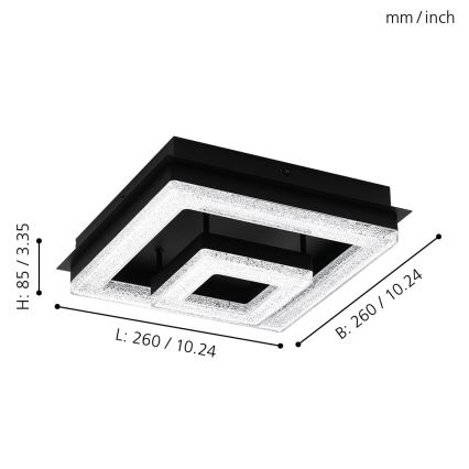 Eglo 99327 - Светодиодный потолочный светильник FRADELO LED/12W/230V