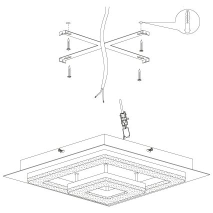 Eglo 99327 - Светодиодный потолочный светильник FRADELO LED/12W/230V