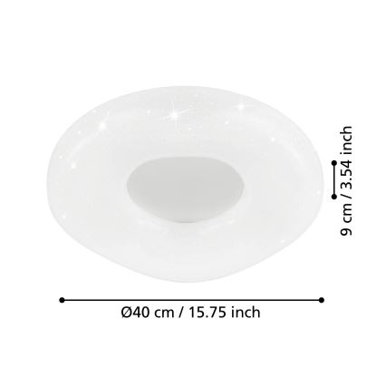 Eglo - Світлодіодний стельовий світильник з регулюванням яскравості LED/18W/230V + пульт дистанційного керування
