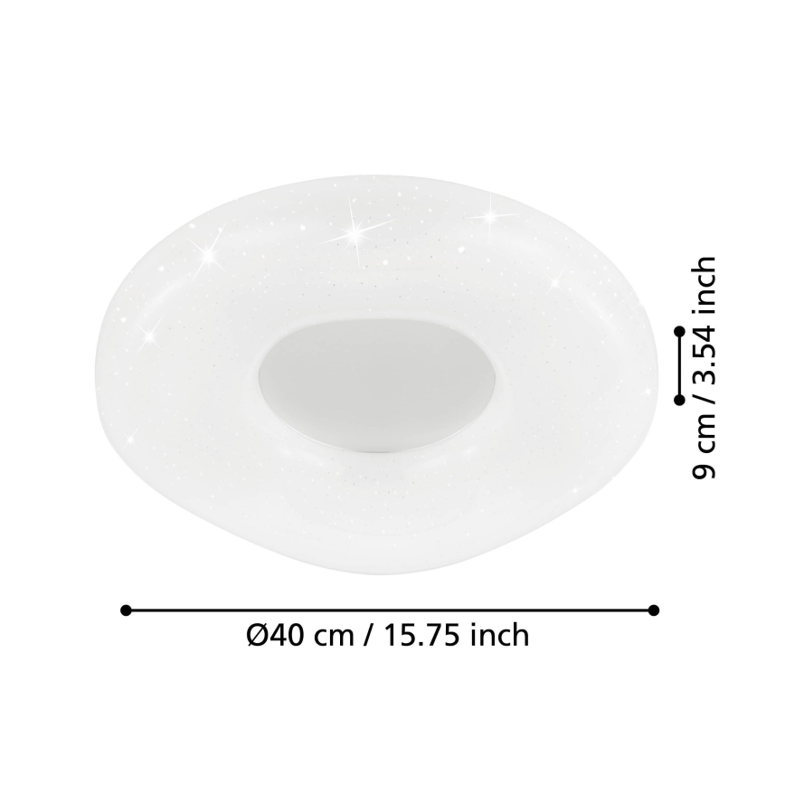 Eglo - Світлодіодний стельовий світильник з регулюванням яскравості LED/18W/230V + пульт дистанційного керування