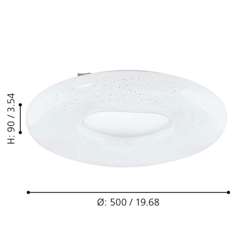 Eglo - Світильник стельовий світлодіодний димований LED/24W/230V + дистанційне керування
