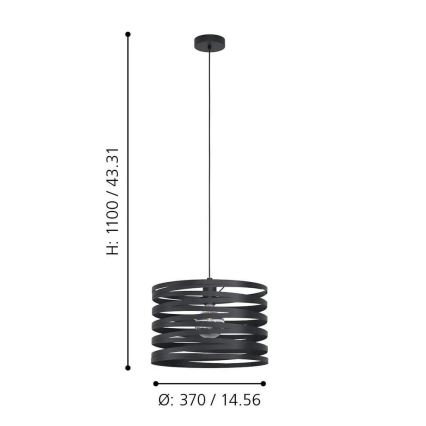 Eglo - Люстра на мотузці 1xE27/40W/230V
