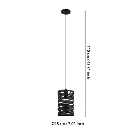 Eglo - Люстра на мотузці 1xE27/40W/230V