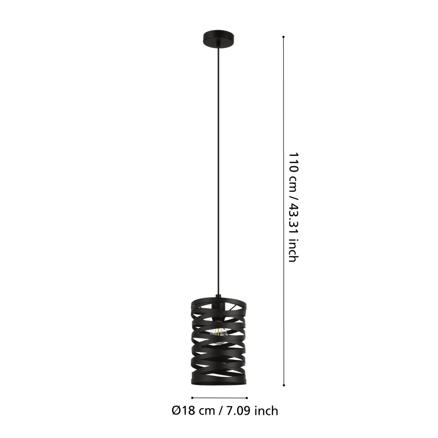 Eglo - Люстра на мотузці 1xE27/40W/230V
