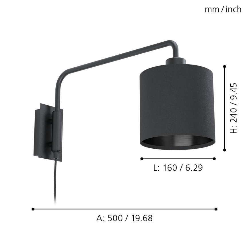 Eglo 99348 - Настенный светильник STAITI 1xE27/40W/230V
