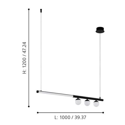 Eglo - LED Люстра на мотузці LED/22W/230V