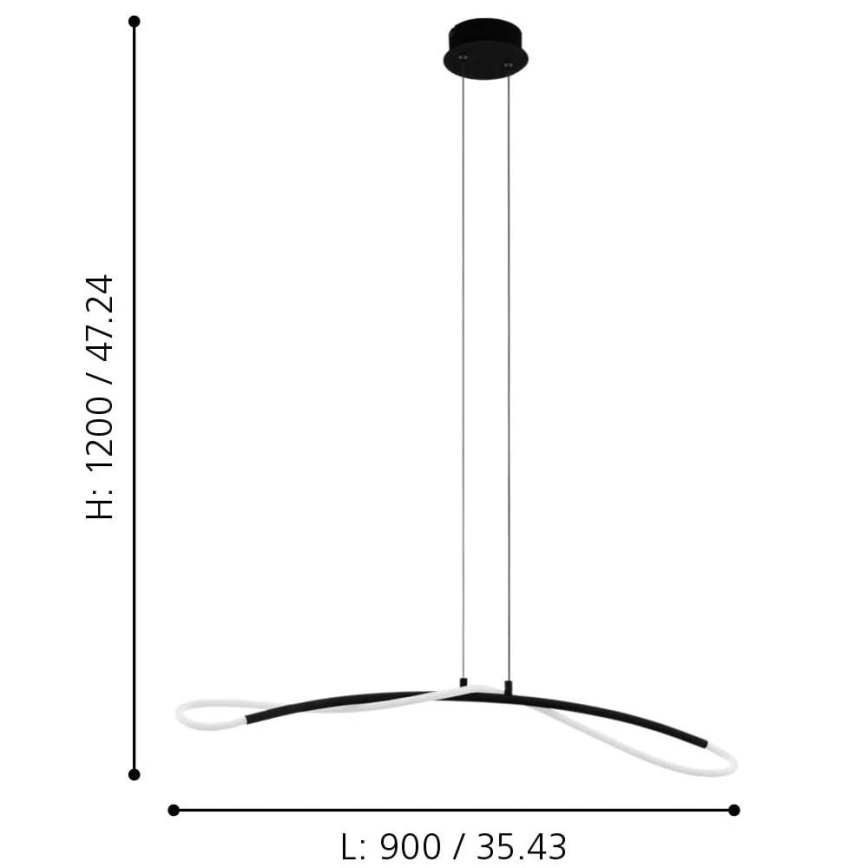 Eglo - LED Люстра на мотузці LED/20W/230V