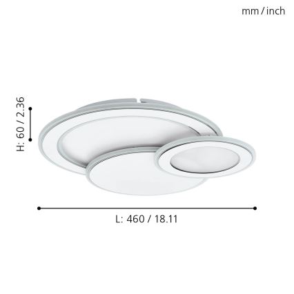 Eglo - Світлодіодний стельовий світильник 3xLED/11W/230V