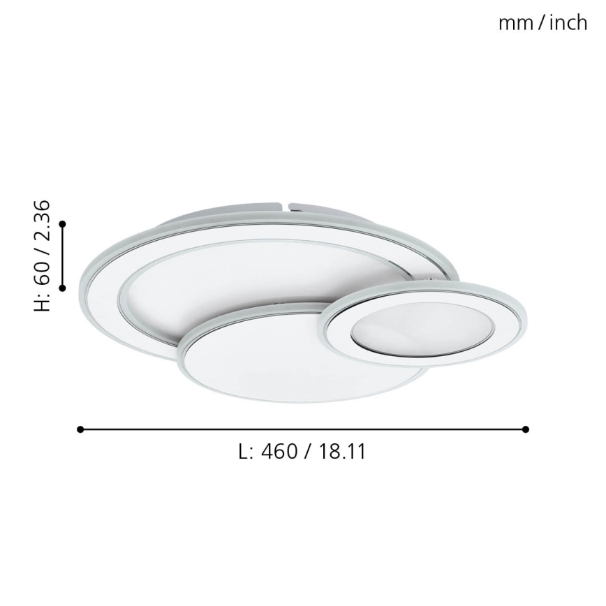 Eglo - Світлодіодний стельовий світильник 3xLED/11W/230V