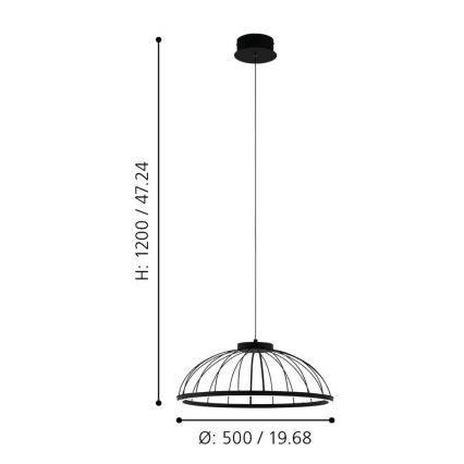 Eglo - LED Люстра на мотузці LED/27W/230V