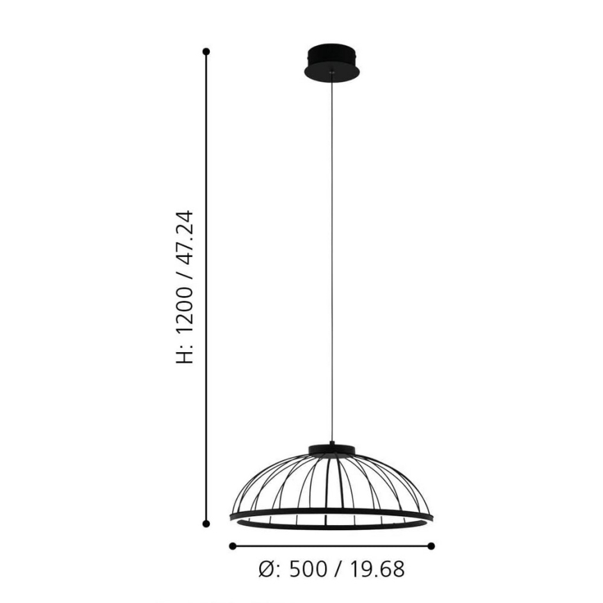 Eglo 99403 - Светодиодная люстра на тросе BOGOTENILLO LED/27W/230V