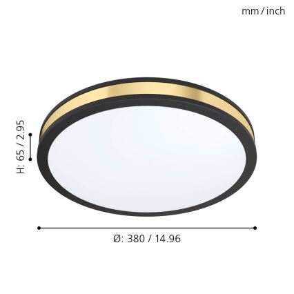 Eglo - Світлодіодний стельовий світильник LED/24W/230V