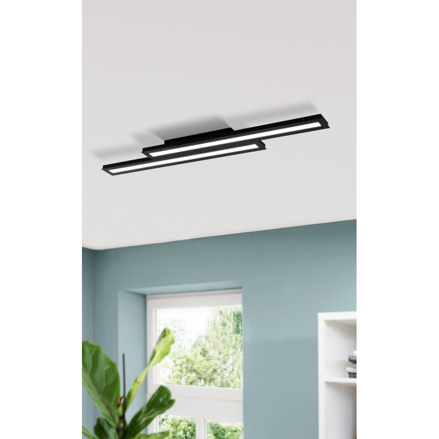 Eglo - LED RGB Стельовий світильник з регулюванням яскравості SALITERAS-C 2xLED/10W/230V