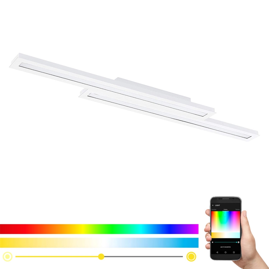 Eglo - Светодиодный потолочный RGB-светильник с регулированием яркости SALITERAS-C 2xLED/10W/230V