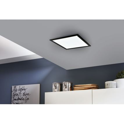 Eglo - LED RGB стельовий світильник SALOBRENA-C з регулюванням яскравості LED/16W/230V 30x30 см + пульт дистанційного керування