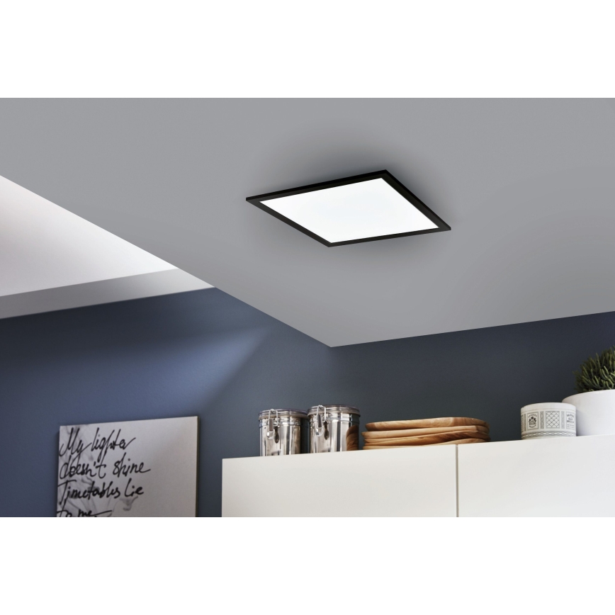 Eglo - LED RGB стельовий світильник SALOBRENA-C з регулюванням яскравості LED/16W/230V 30x30 см + пульт дистанційного керування