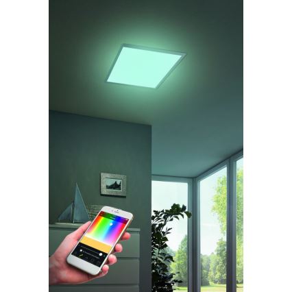 Eglo - Светодиодный потолочный RGB-светильник с регулированием яркости SALOBRENA-C LED/16W/230V + пульт ДУ