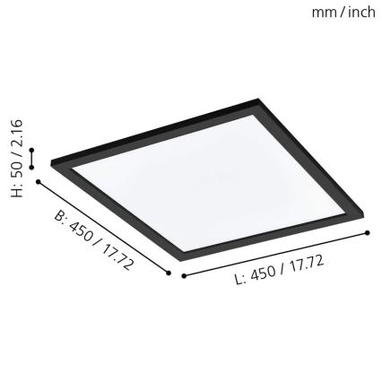 Eglo - Светодиодный потолочный RGBW-светильник с регулированием яркости SALOBRENA-C LED/20W/230V + пульт ДУ