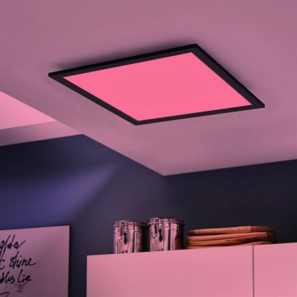 Eglo - LED RGB Стельовий світильник з регулюванням яскравості SALOBRENA-C LED/30,5W/230V + пульт дистанційного керування