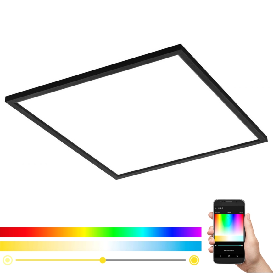 Eglo - LED RGB Стельовий світильник з регулюванням яскравості SALOBRENA-C LED/30,5W/230V + пульт дистанційного керування