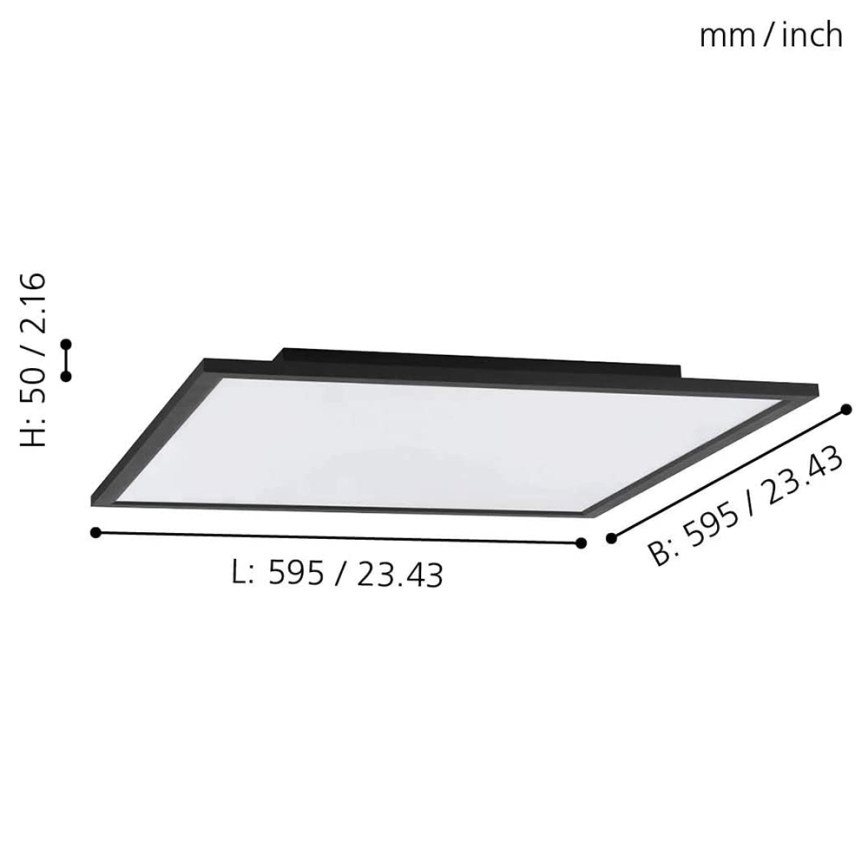 Eglo - LED RGB Стельовий світильник з регулюванням яскравості SALOBRENA-C LED/30,5W/230V + пульт дистанційного керування