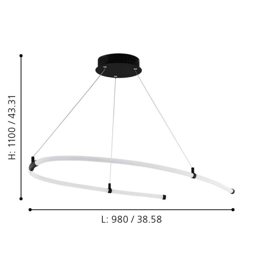 Eglo - Світлодіодна підвісна люстра LED/27W/230V