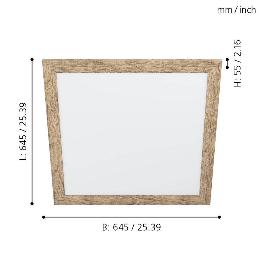 Eglo - Светодиодный потолочный светильник LED/32W/230V 645x645 мм