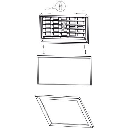 Eglo - Светодиодный потолочный светильник LED/32W/230V 645x645 мм