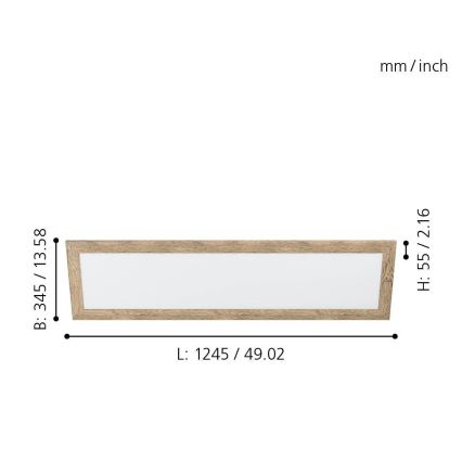 Eglo - Светодиодный потолочный светильник LED/32W/230V 345x1245 мм