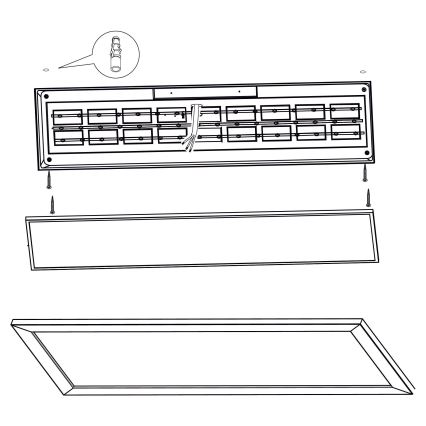 Eglo - Светодиодный потолочный светильник LED/32W/230V 345x1245 мм