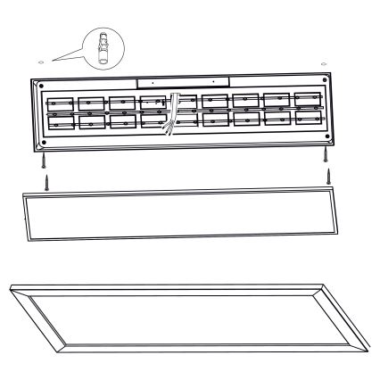 Eglo - Светодиодный потолочный светильник LED/32W/230V 345x1245 мм