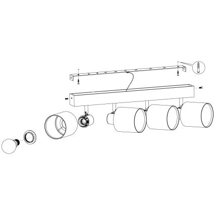 Eglo - Точечный светильник 4xE27/10W/230V