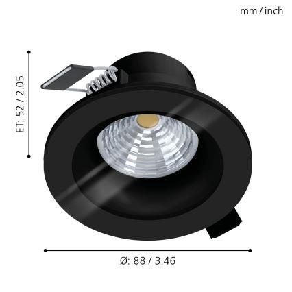 Eglo - Светодиодный диммируемый светильник для ванной комнаты LED/6W/230V 2700K IP44