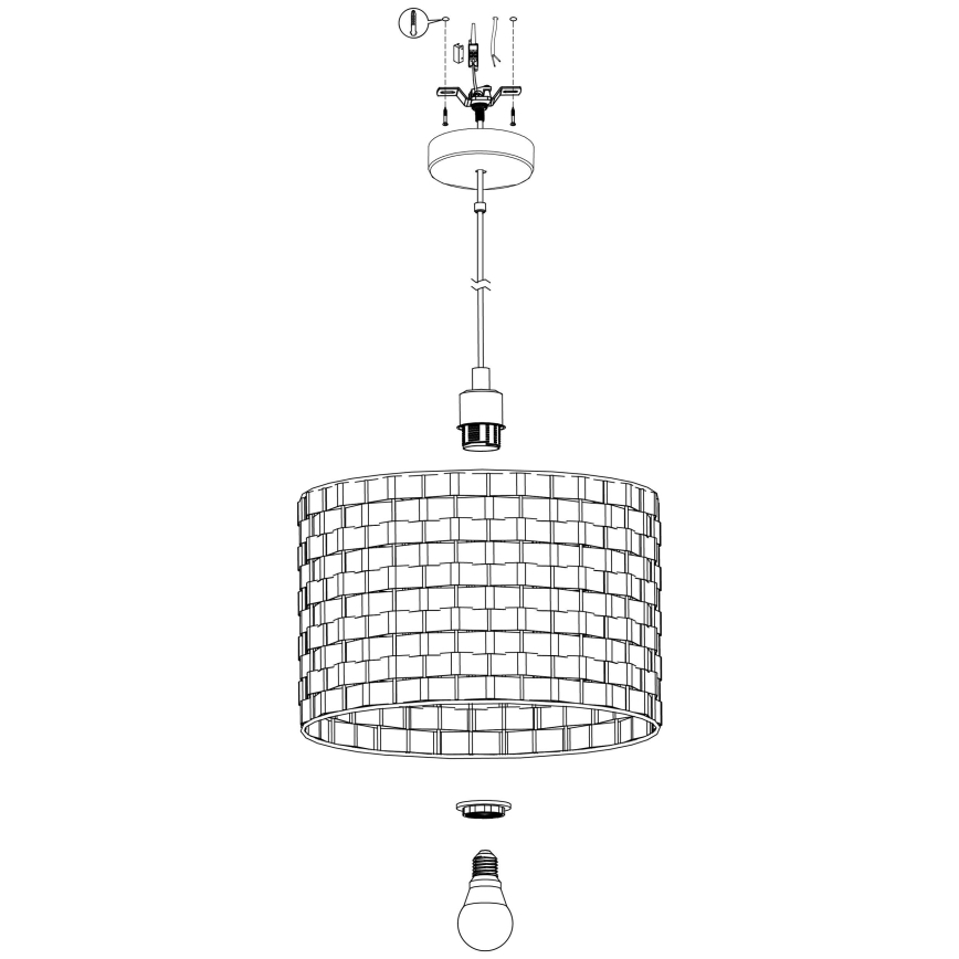 Eglo - Підвісна люстра 1xE27/40W/230V ⌀ 38 см