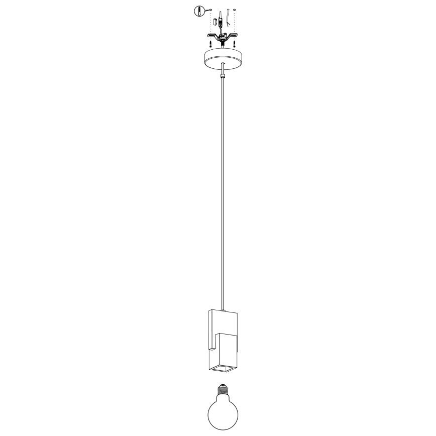 Eglo - Люстра на мотузці 1xE27/40W/230V