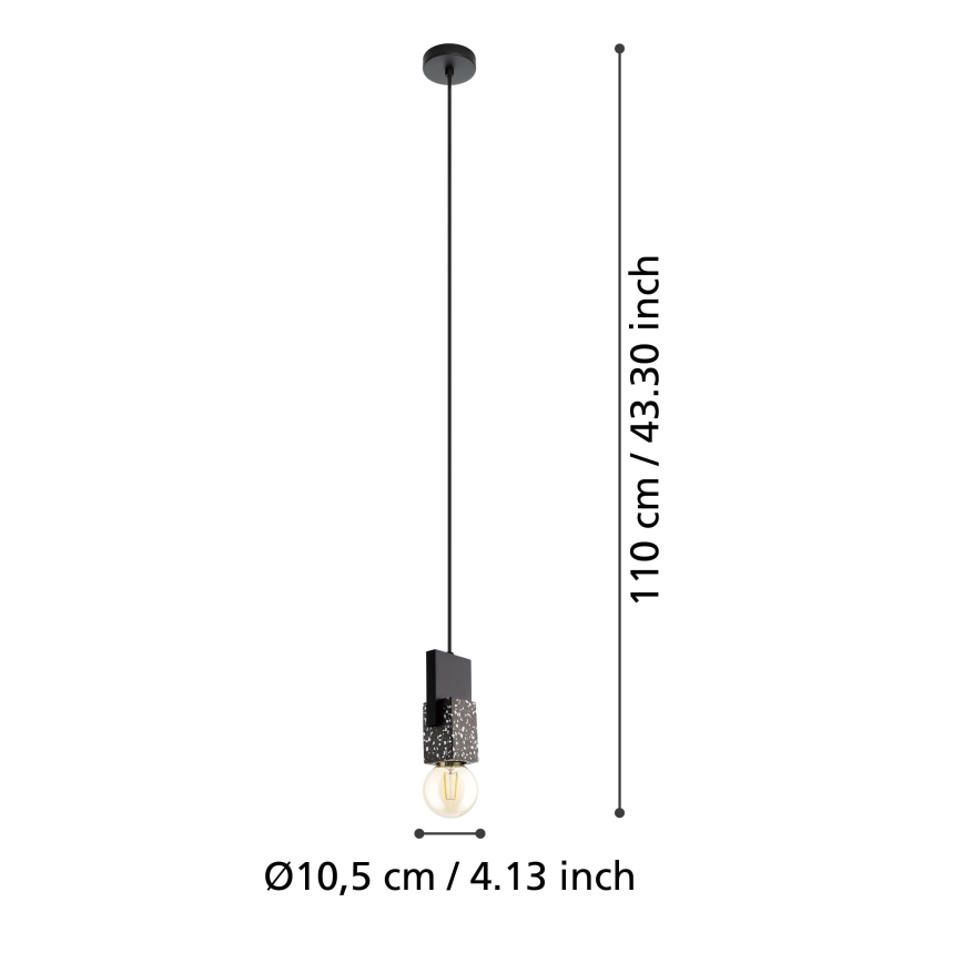 Eglo 99531 - подвесной светильник на шнуре LOBATIA 1xE27/40W/230V