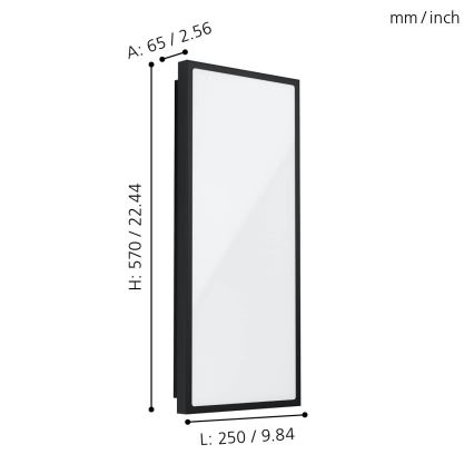 Eglo - Вуличний настінний LED світильник LED/18,5W/230V IP44