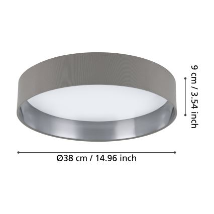 Eglo 99543 - Светодиодный потолочный светильник MASERLO LED/24W/230V