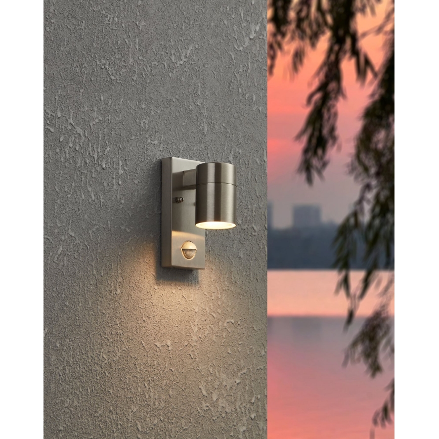 Eglo - Вуличний настінний LED світильник з датчиком 1xGU10/3W/230V IP44