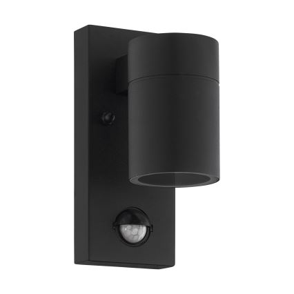 Eglo - Уличный светодиодный настенный светильник с датчиком RIGA 1xGU10/3W/230V IP44